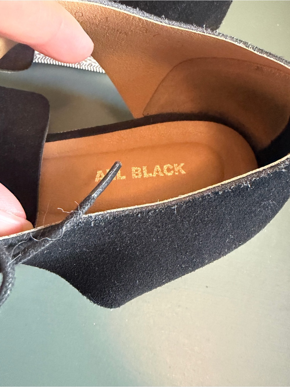 ALL BLACK Micro Suede Lace Up Out Shoes - Picture 5 of 7